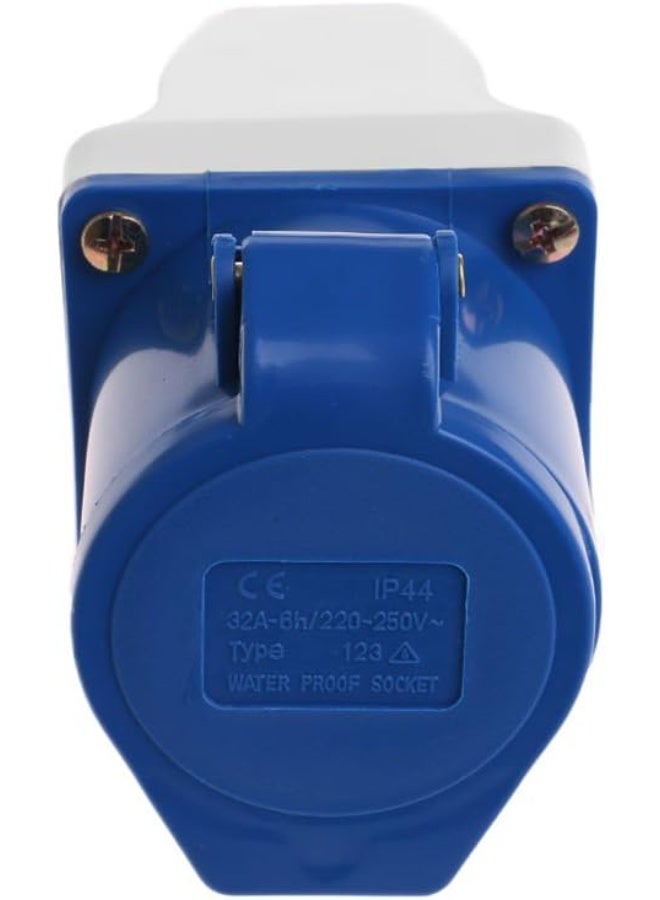 Industrial socket, 32 Amp 3pin Industrial Socket 220V-250Volt Weatherproof IP44 Waterproof 2P+E 32A - Image 5